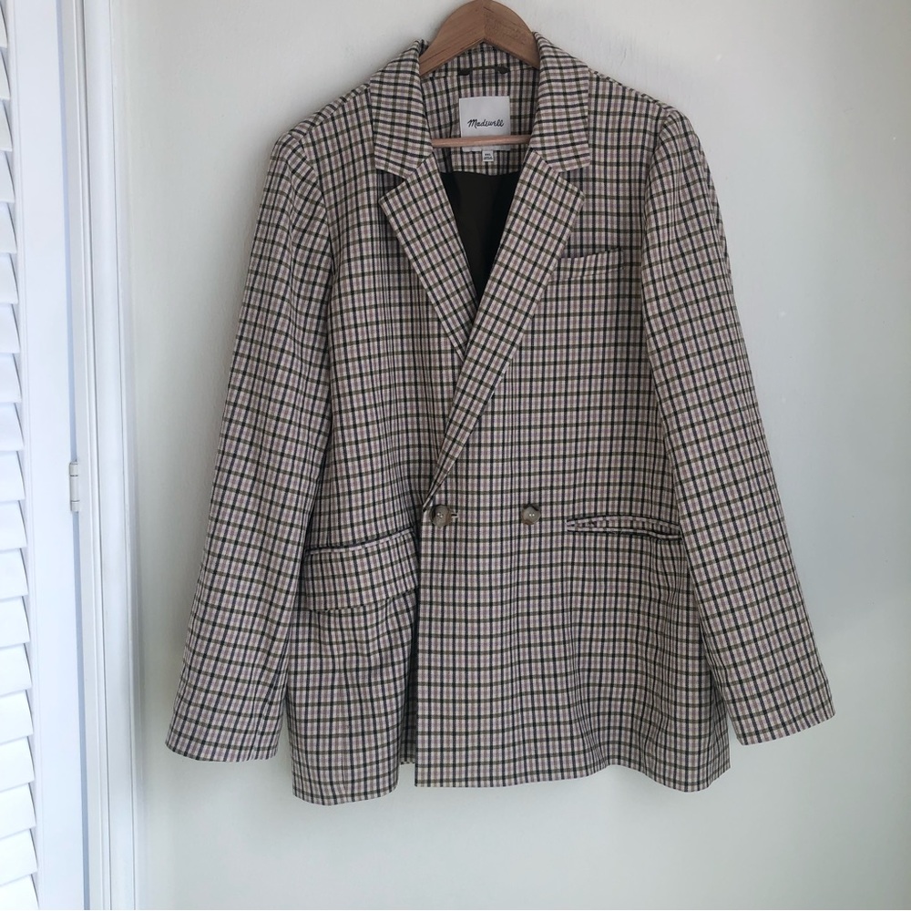 Madewell size XXL Regular Dorset Blazer in Albermarle Plaid - Picture 2 of 7